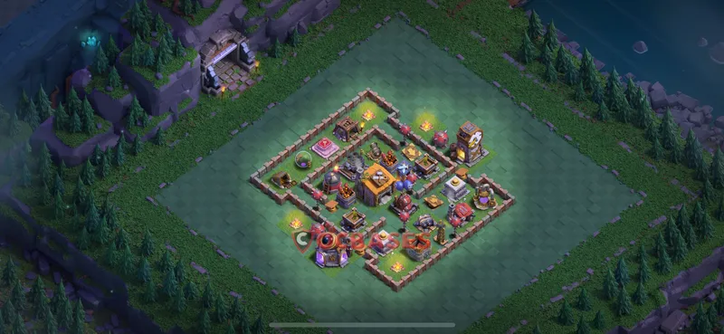 Builder Hall 6 Base -trophy – Layout id: gsqiv base layout, image 1