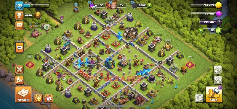 Town Hall 12 Base -war – Layout id: g9mtj base layout, image 2