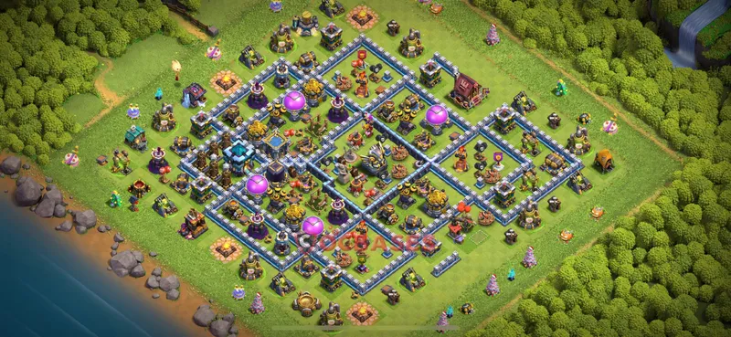 Town Hall 13 Base -trophy – Layout id: cs0eu base layout