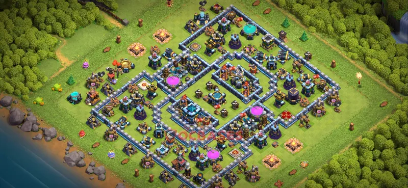 Town Hall 13 Base – Layout id: 816tv base layout