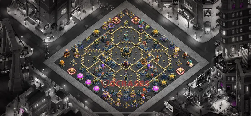 Town Hall 17 Base -war – Layout id: jjho4 base layout
