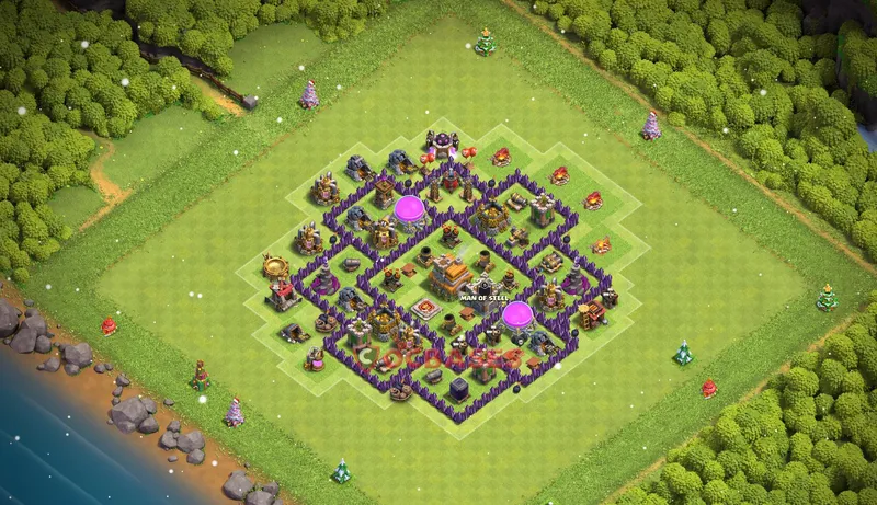 Town Hall 7 Base -hybrid – Layout id: 9gfnr base layout