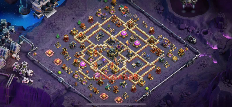 Town Hall 17 Base -war – Layout id: wtppt base layout