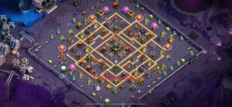 Town Hall 17 Base -hybrid – Layout id: d8idc base layout