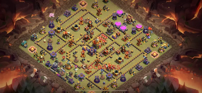 Town Hall 16 Base -war – Layout id: ps4gn base layout, image 1
