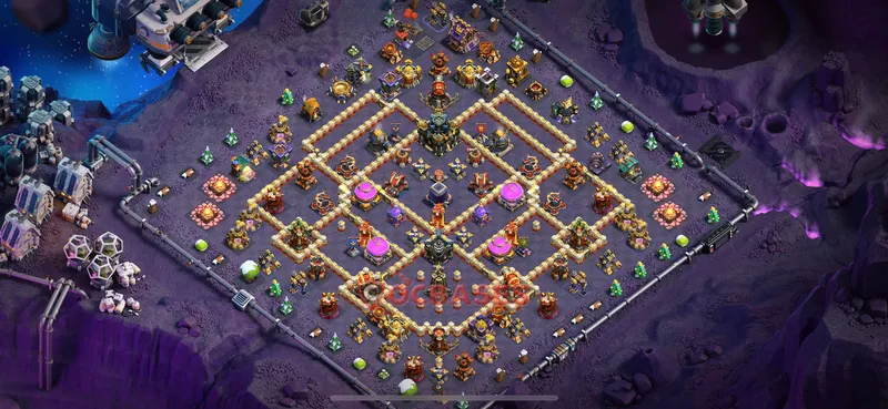 Town Hall 17 Base -hybrid – Layout id: binb8 base layout