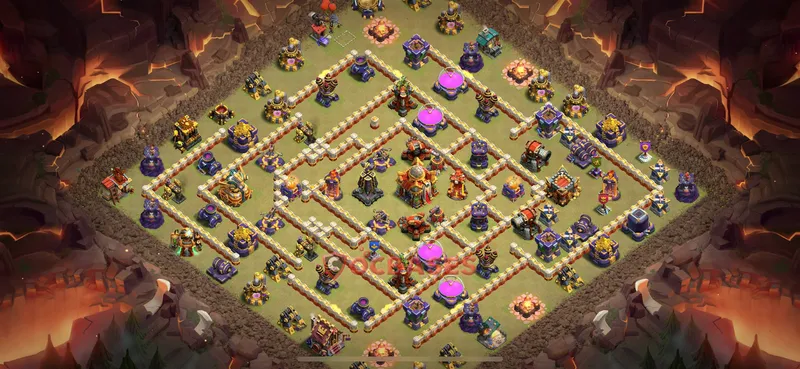 Town Hall 16 Base -hybrid – Layout id: 0flsl base layout
