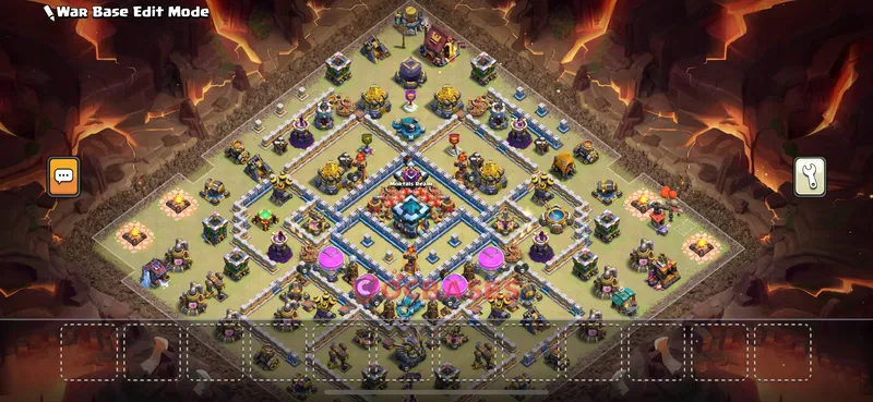 Town Hall 13 Base -war – Layout id: rl769 base layout, image 2