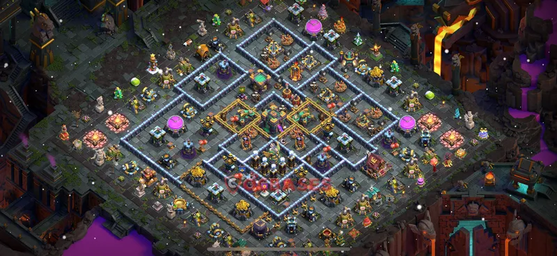 Town Hall 14 Base -trophy – Layout id: zwz6c base layout