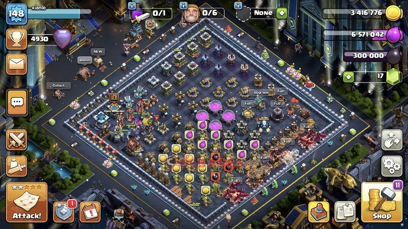 Town Hall 13 Base -progress base – Layout id: 9812g base layout
