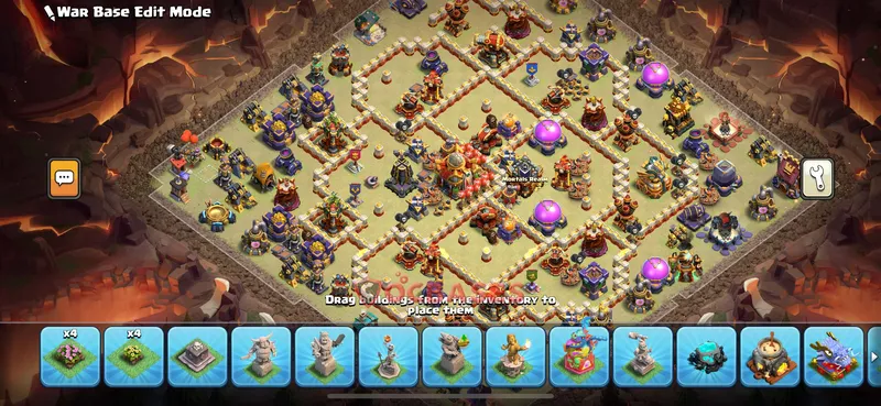Town Hall 16 Base -war – Layout id: efwt6 base layout, image 2