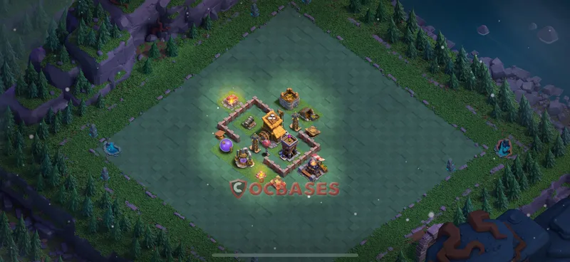 Builder Hall 6 Base -trophy – Layout id: p5mvh base layout, image 1