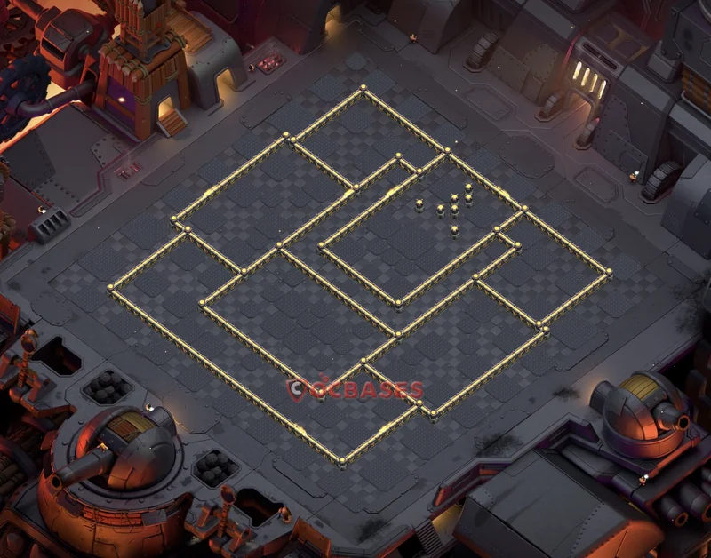 Town Hall 17 Base -hybrid – Layout id: lxa1g base layout, image 1