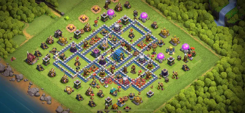 Town Hall 12 Base -war – Layout id: g5c7p base layout