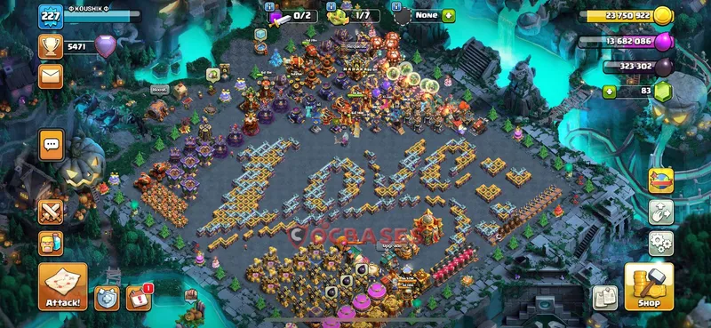 Town Hall 16 Base -fun – Layout id: qxcyj base layout, image 1