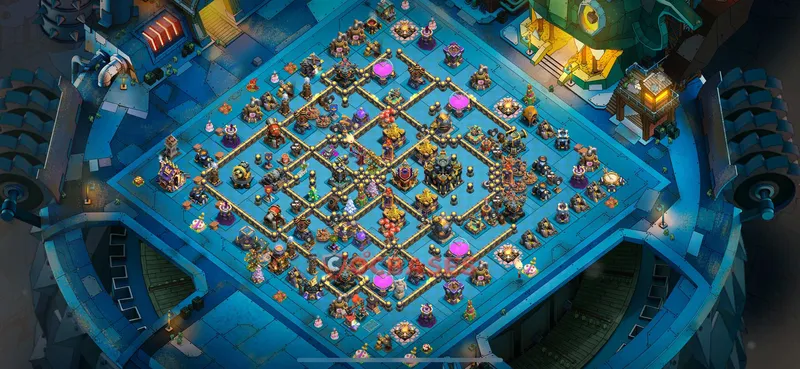 Town Hall 17 Base -war – Layout id: ik87d base layout, image 2