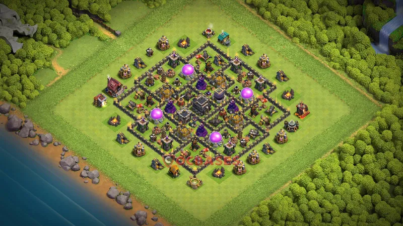 Town Hall 9 Base -war – Layout id: qj0ks base layout