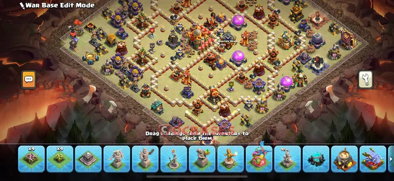 Town Hall 16 Base -war – Layout id: efwt6 base layout, image 1