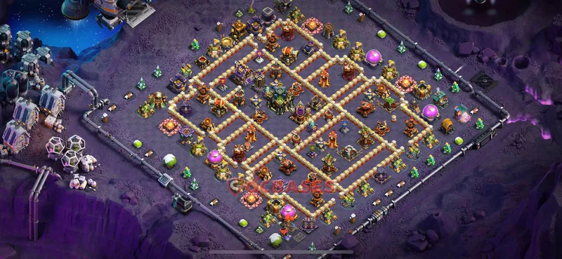 Town Hall 17 Base -hybrid – Layout id: dlwlh base layout