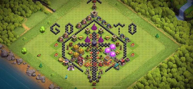 Town Hall 8 Base -fun – Layout id: ijl3d base layout