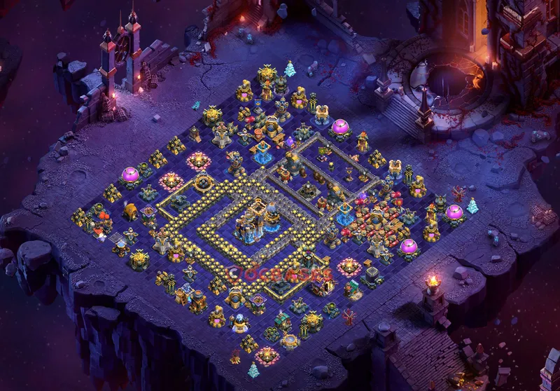Town Hall 18 Base -trophy – Layout id: 3862z base layout
