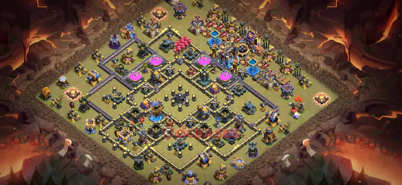 Town Hall 18 Base -cwl – Layout id: 3na04 base layout, image 1