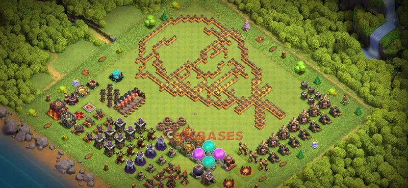 Town Hall 10 Base – Layout id: j2jj5 base layout