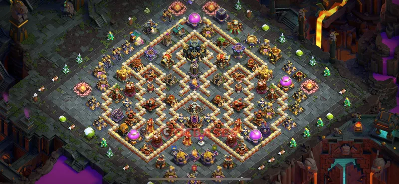 Town Hall 17 Base -hybrid – Layout id: n5pzf base layout