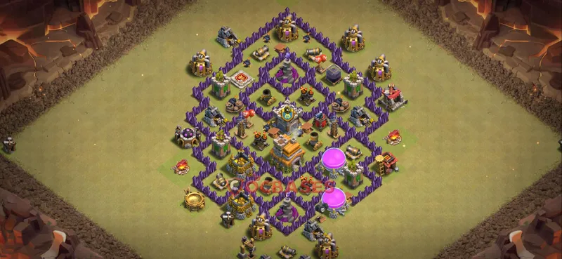 Town Hall 7 Base – Layout id: 9ofsh base layout