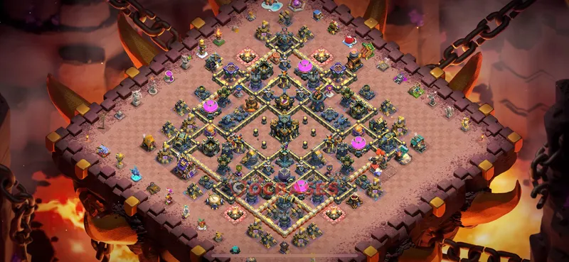 Town Hall 17 Base -war – Layout id: caa4d base layout
