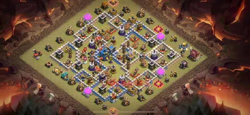 Town Hall 12 Base -trophy – Layout id: fq5an base layout, image 2