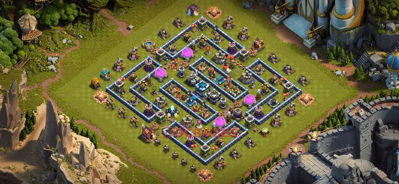 Town Hall 13 Base -trophy – Layout id: c5s3p base layout, image 2