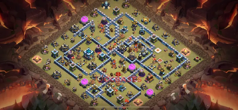 Town Hall 13 Base -cwl – Layout id: l7epm base layout