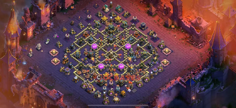 Town Hall 17 Base -war – Layout id: 8m4mw base layout, image 2