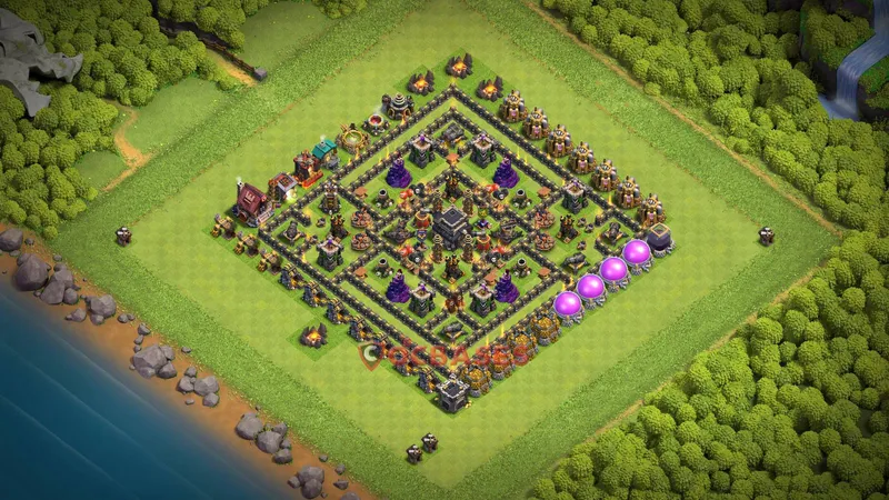 Town Hall 9 Base -war – Layout id: x26wf base layout