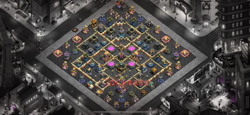 Town Hall 17 Base -war – Layout id: c212c base layout