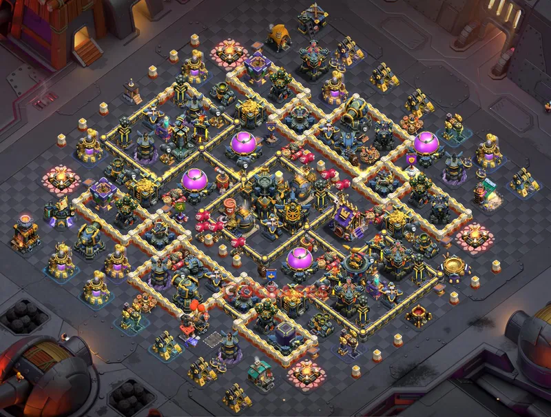 Town Hall 17 Base -war – Layout id: sdu18 base layout