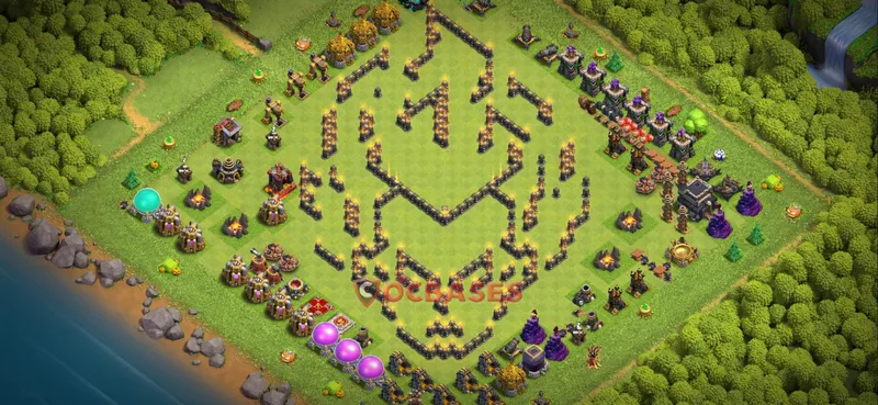 Town Hall 9 Base – Layout id: ajvk7 base layout