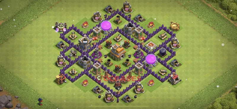 Town Hall 7 Base -hybrid – Layout id: jn8wc base layout, image 1