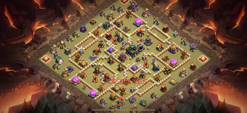 Town Hall 17 Base -hybrid – Layout id: msic9 base layout