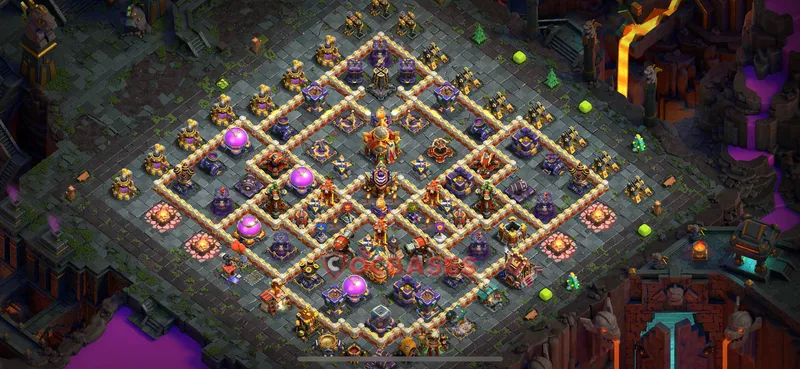 Town Hall 16 Base -hybrid – Layout id: wzlgq base layout
