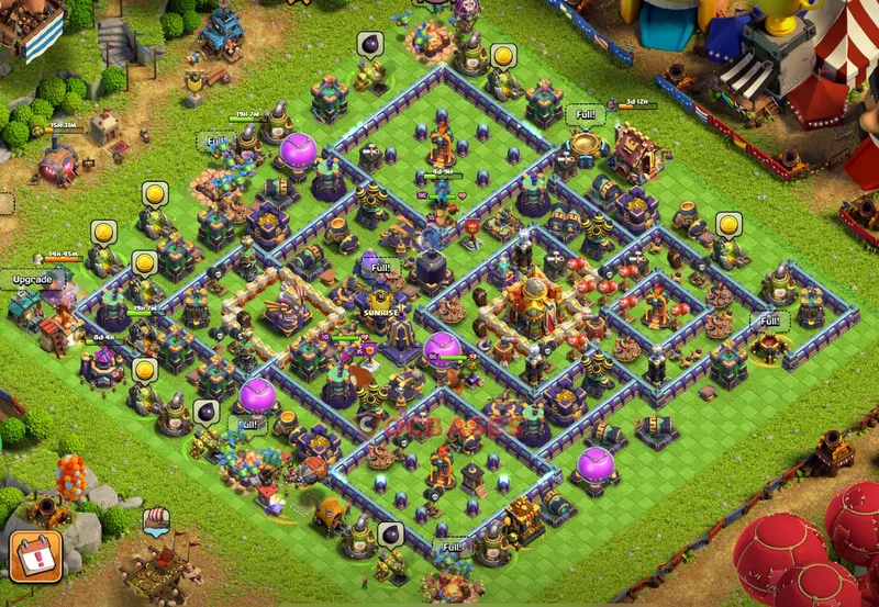 Town Hall 16 Base -hybrid – Layout id: nsr6e base layout