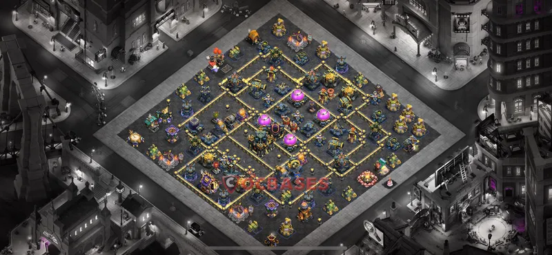 Town Hall 17 Base -war – Layout id: 62e46 base layout