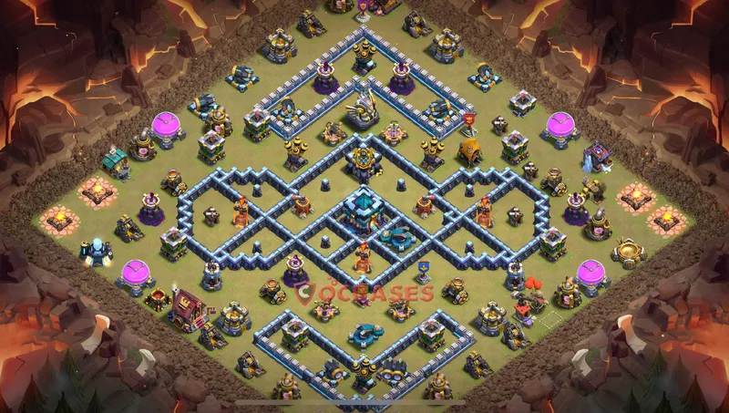 Town Hall 13 Base -war – Layout id: 1si6v base layout