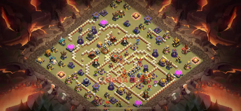 Town Hall 16 Base -hybrid – Layout id: jd0kj base layout