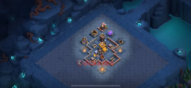 Builder Hall 7 Base -trophy – Layout id: 9r2b4 base layout, image 1