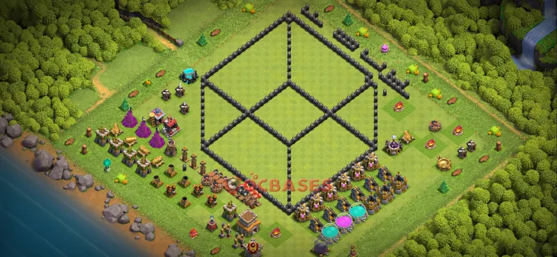 Town Hall 8 Base – Layout id: 1xcg4 base layout