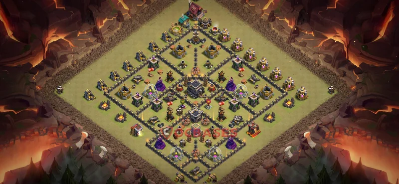 Town Hall 9 Base -war – Layout id: s9iyi base layout