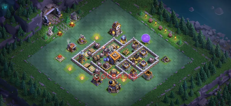 Builder Hall 9 Base -trophy – Layout id: nohba base layout, image 2