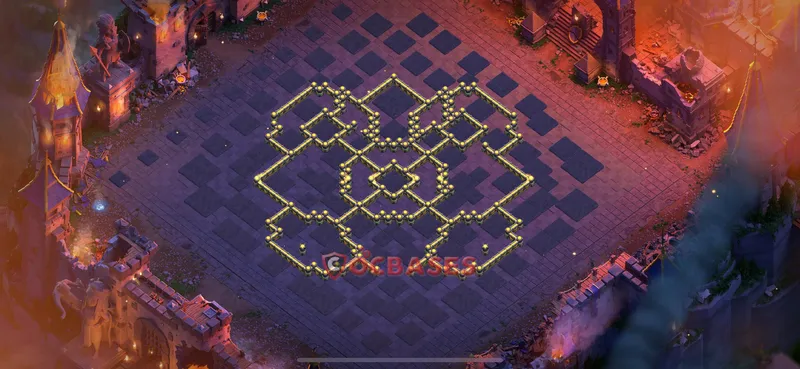 Town Hall 17 Base -war – Layout id: 8m4mw base layout, image 1